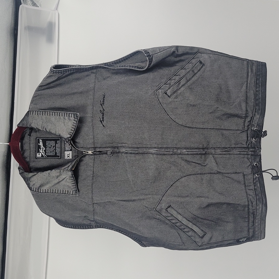Karl Kani Kani Jeans Charcoal Gray With Black Stitching Vest Size Xl